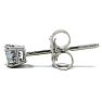 1/3ct Princess Diamond Stud Earrings In 14k White Gold Image-3