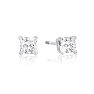 1/2ct Princess Diamond Stud Earrings In 14k White Gold Image-1