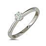 1/6ct Diamond Solitaire Ring in Sterling Silver Image-2