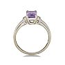 1 3/4ct Amethyst and Diamond Ring in Sterling Silver Image-3