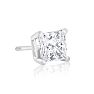 1ct Princess Diamond Stud Earrings In 14k White Gold Image-3