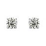 1 Carat Diamond Stud Earrings In 14 Karat White Gold Image-2