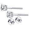1 Carat Diamond Stud Earrings In 14 Karat White Gold Image-3
