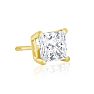 1ct G/H SI Quality Princess Diamond Stud Earrings In 14k Yellow Gold Image-3