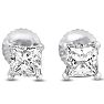 1 1/4ct Princess Diamond Stud Earrings In 14k White Gold Image-2