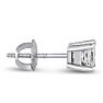 1 1/2ct Princess Diamond Stud Earrings, 14k White Gold Image-4