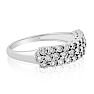 Diamond Right Hand Ring in Solid Sterling Silver Image-2
