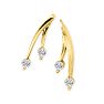 Diamond Drop Earrings: 1/4ct Diamond Olive Branch Earrings, 14k Yellow Gold Image-2
