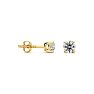 1/4 Carat Round Diamond Stud Earrings In 14 Karat Yellow Gold Image-1