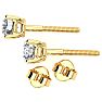 1/4 Carat Round Diamond Stud Earrings In 14 Karat Yellow Gold Image-3