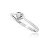 Dainty Heart Shaped .07ct Diamond Promise Ring in Sterling Silver Image-2