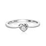 Dainty Heart Shaped .07ct Diamond Promise Ring in Sterling Silver Image-3