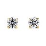1/2 Carat Round Diamond Stud Earrings In 14 Karat Yellow Gold Image-2