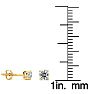 1/2 Carat Round Diamond Stud Earrings In 14 Karat Yellow Gold Image-4