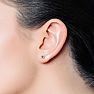 1/2 Carat Round Diamond Stud Earrings In 14 Karat Yellow Gold Image-5