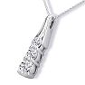 1/4ct Three Diamond Pendant, 14k White Gold Image-2
