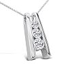 1/4ct Three Diamond Pendant in 14k White Gold 
 Image-2
