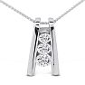 1/4ct Three Diamond Pendant in 14k White Gold 
 Image-3