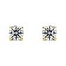 3/4 Carat Round Diamond Stud Earrings In 14 Karat Yellow Gold Image-2