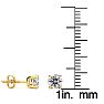 3/4 Carat Round Diamond Stud Earrings In 14 Karat Yellow Gold Image-4