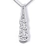 1/2ct Three Diamond Pendant in 14k White Gold Image-1