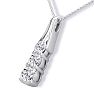 1/2ct Three Diamond Pendant in 14k White Gold Image-2