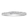 1/10ct Micro Pave Womens Wedding Diamond Band in 14k White Gold Image-1