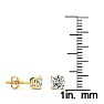 1 1/4 Carat Round Diamond Stud Earrings In 14 Karat Yellow Gold Image-4