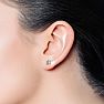 1 1/4 Carat Round Diamond Stud Earrings In 14 Karat Yellow Gold Image-5