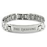 PERSONALIZED ENGRAVING 8.5 Inch Men's Stainless Steel ID Bracelet Image-1