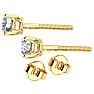 1 1/2 Carat Round Diamond Stud Earrings In 14 Karat Yellow Gold Image-3