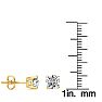 1 1/2 Carat Round Diamond Stud Earrings In 14 Karat Yellow Gold Image-4