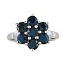 Flowery 2ct Sapphire Ring in Sterling Silver, Sizes 5 to 8 Image-1