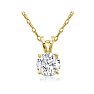 Diamond Pendants: 1/4ct 14k Yellow Gold Diamond Pendant Image-1