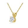 Diamond Pendants: 1/4ct 14k Yellow Gold Diamond Pendant Image-2