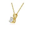 Diamond Pendants: 1/4ct 14k Yellow Gold Diamond Pendant Image-3