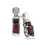 Garnet Jewelry: Two Tier 2ct Garnet and Diamond Earrings in 14k White Gold Image-1
