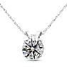 1/2ct Diamond Solitaire Pendant in 14k White Gold, Featured On The Doctors! Beautiful Fiery Diamond Necklace! Image-1