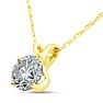 Pretty 1/2ct 14k Yellow Gold Diamond Pendant. Fiery, Amazing Diamond Necklace! Image-2