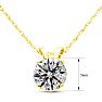 Pretty 1/2ct 14k Yellow Gold Diamond Pendant. Fiery, Amazing Diamond Necklace! Image-3