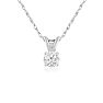 1/6ct 14k White Gold Diamond Pendant Image-1