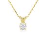 1/6ct 14k Yellow Gold Diamond Pendant, 2 Stars Image-1