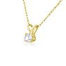 1/6ct 14k Yellow Gold Diamond Pendant, 2 Stars Image-2