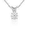 1/5ct 14k White Gold Diamond Pendant, 2 Stars Image-1