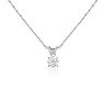 1/5ct 14k White Gold Diamond Pendant, 2 Stars Image-4