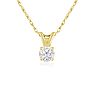 1/5ct 14k Yellow Gold Diamond Pendant, 2 Stars Image-1