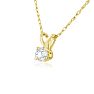 1/5ct 14k Yellow Gold Diamond Pendant, 2 Stars Image-2