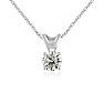 1/4ct 14k White Gold Diamond Pendant, 2 Stars Image-1
