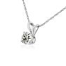 1/4ct 14k White Gold Diamond Pendant, 2 Stars Image-2