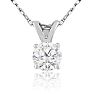 3/8ct 14k White Gold Diamond Pendant J/K Color I1/I2 Clarity. Image-1